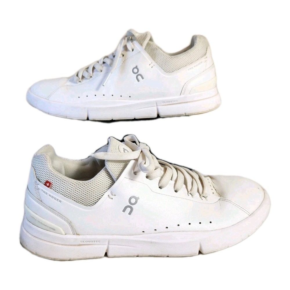 On The Roger Advantage Womens Size 10.5 White Athletic Tennis Shoes Sneakers